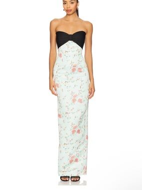 Sau Lee Mona Dress in Floral Mint Multi